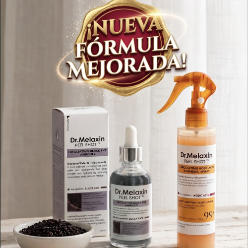KIT MELAXIN ACLARANTE MAS EXFOLIANTE ARROZ NUEVA FORMULA